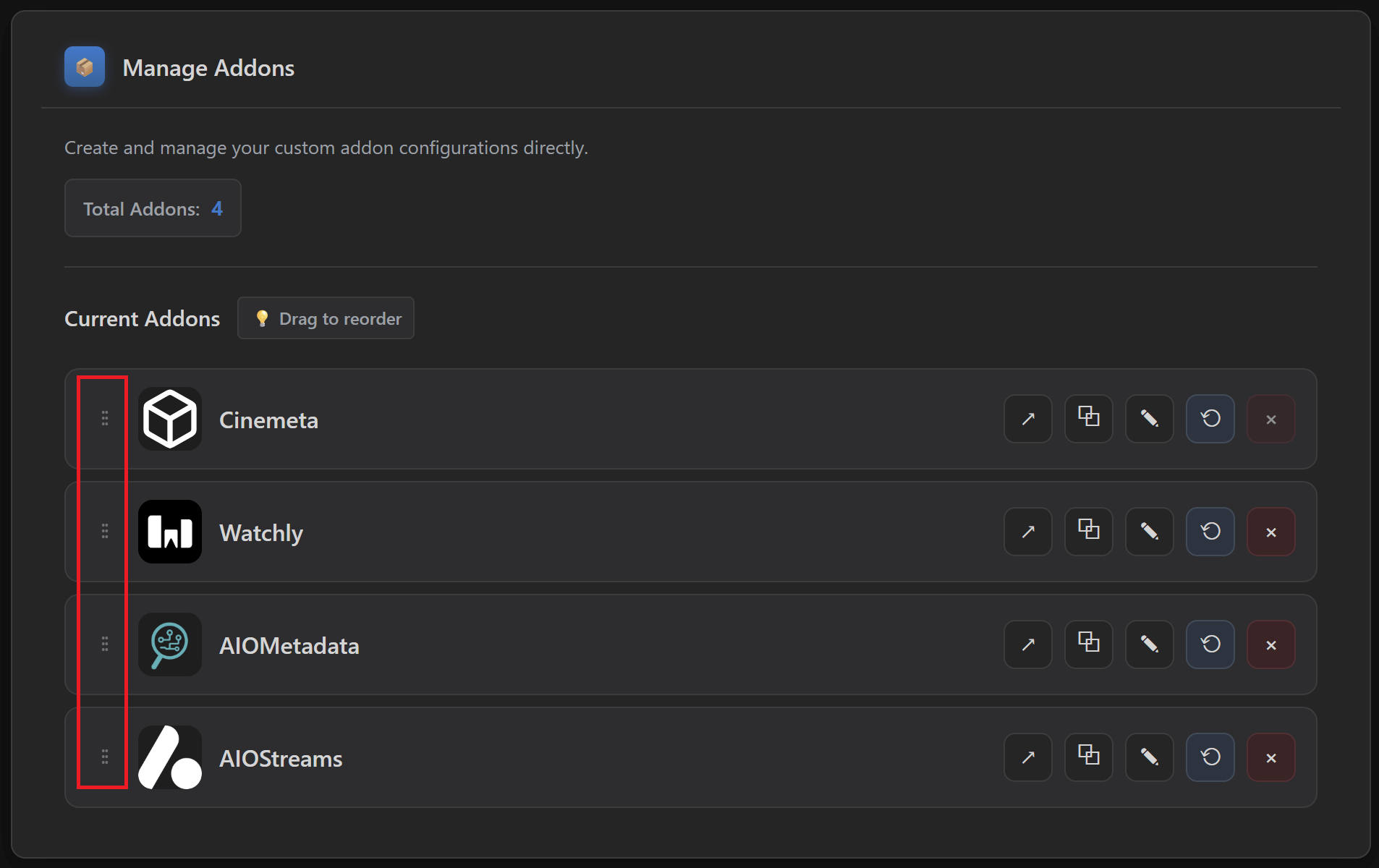 Order Addons